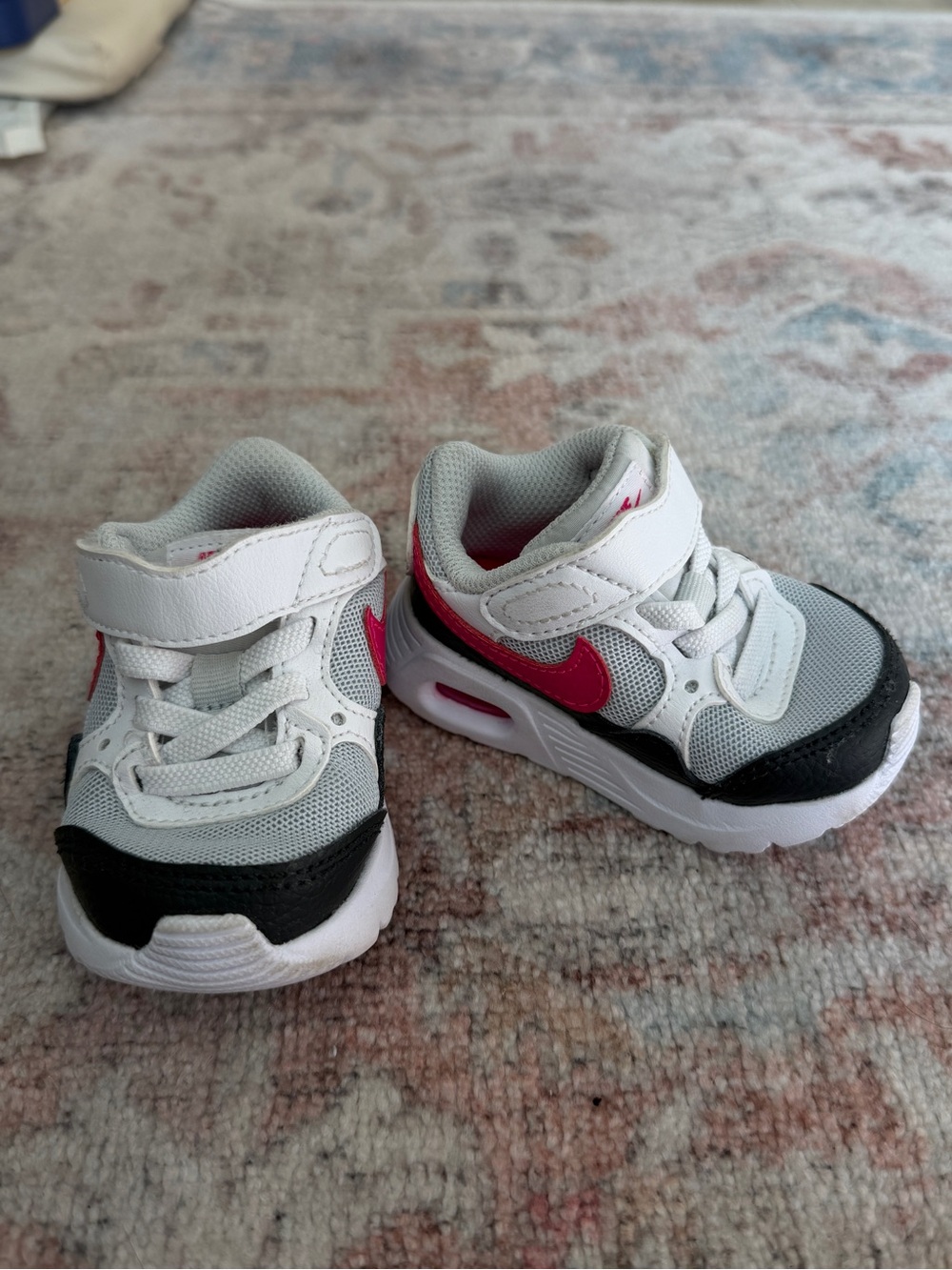 Nike White, Gray & Pink Toddler Athletic Sneakers